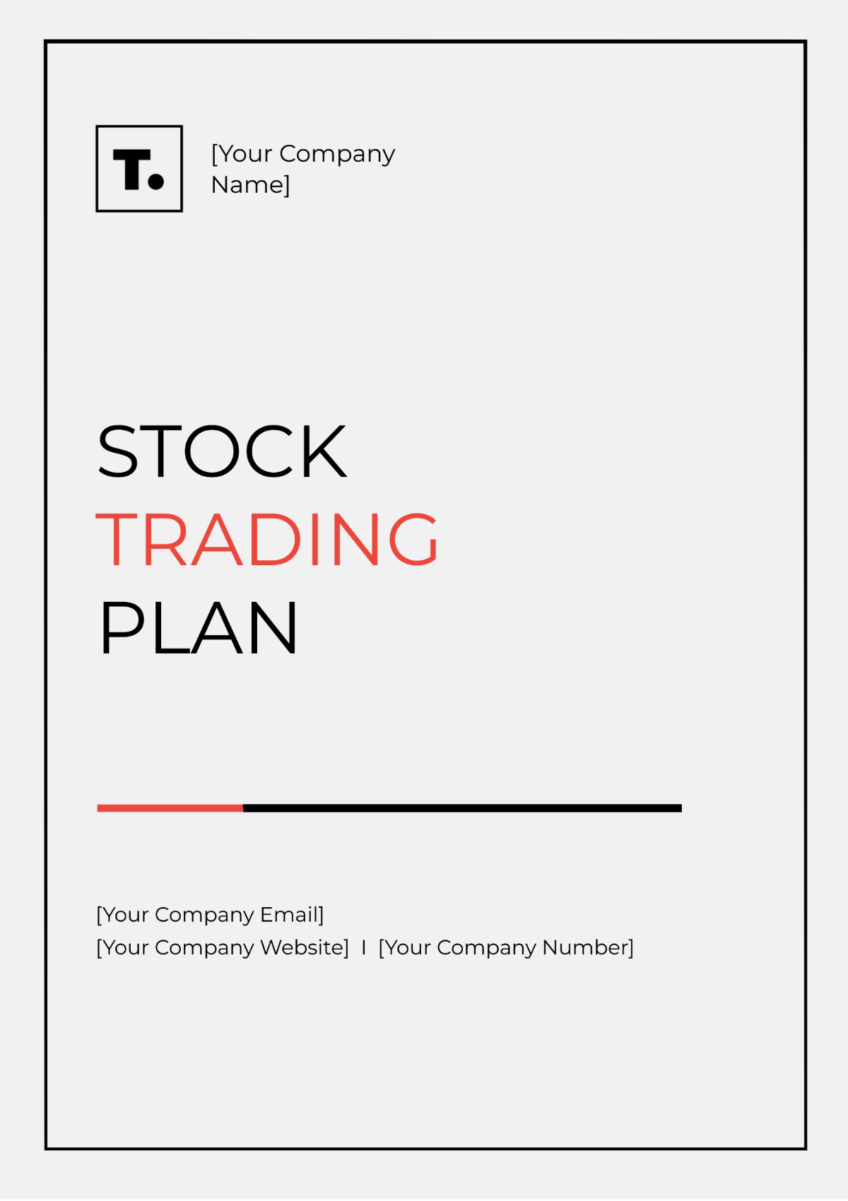 Stock Trading Plan Template - Edit Online & Download