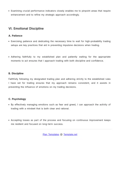 Free Beginner Trading Plan Template to Edit Online