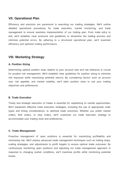 Free Trading Plan For Small Account Template to Edit Online