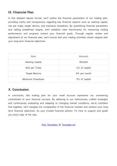 Free Trading Plan For Small Account Template to Edit Online