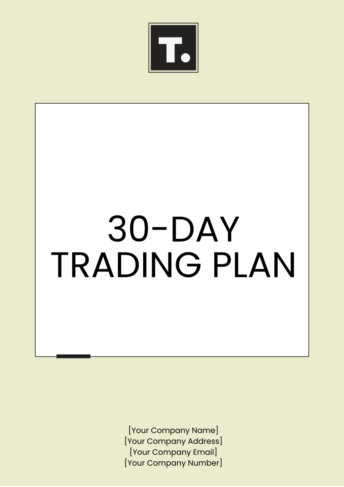 30 Day Trading Plan Template - Edit Online & Download