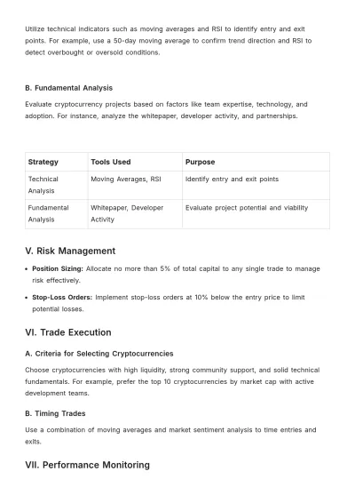 Free Preliminary Trading Plan Template to Edit Online