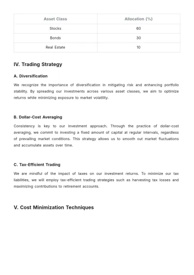 Free Super Saver Trading Plan Template to Edit Online