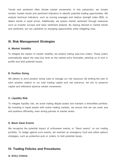 Free Flexibility Trading Plan Template to Edit Online