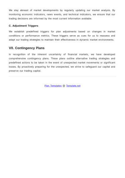 Free Flexibility Trading Plan Template to Edit Online