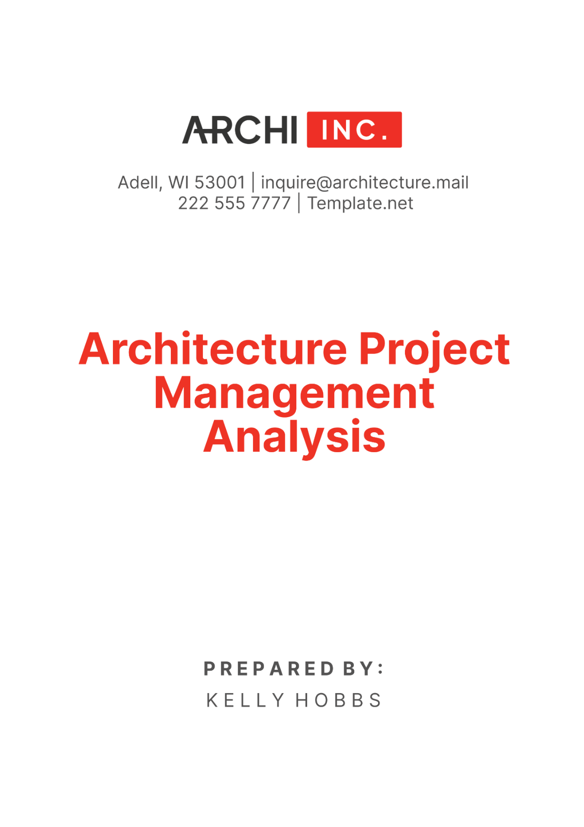 Architecture Project Management Analysis Template - Edit Online & Download