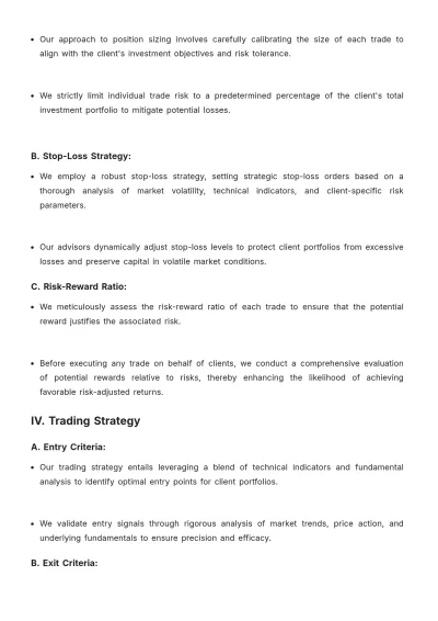 Free Broker Trading Plan Template to Edit Online