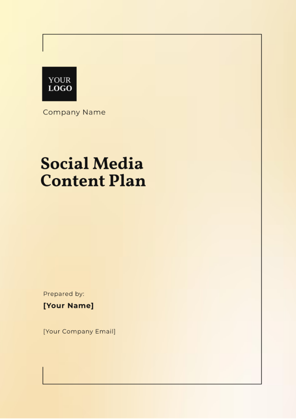 Social Media Content Plan Template - Edit Online & Download