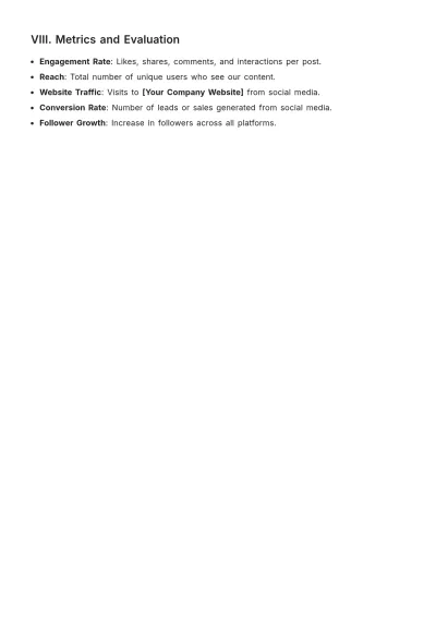 Free Social Media Content Plan Template to Edit Online