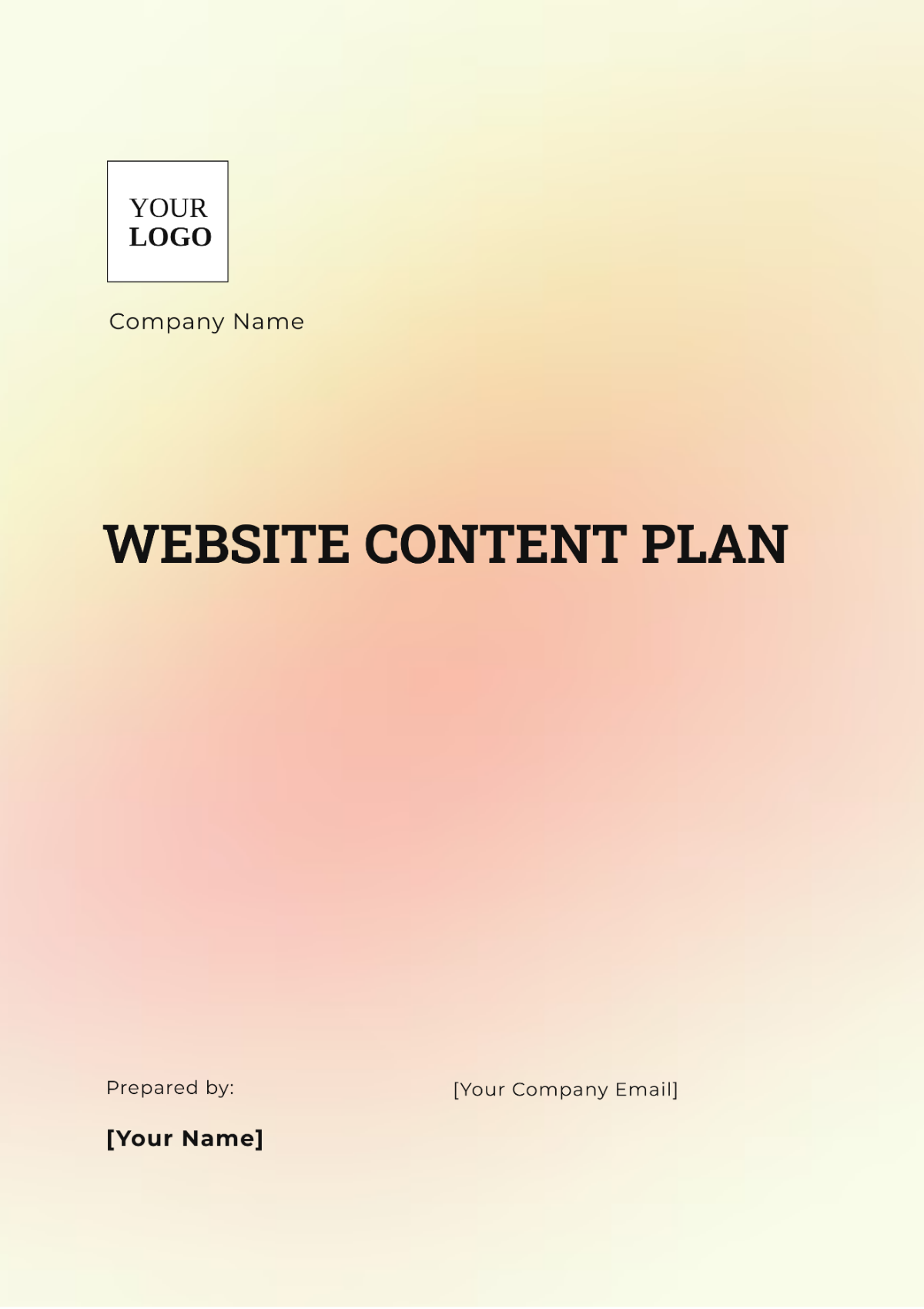 Website Content Plan Template - Edit Online & Download