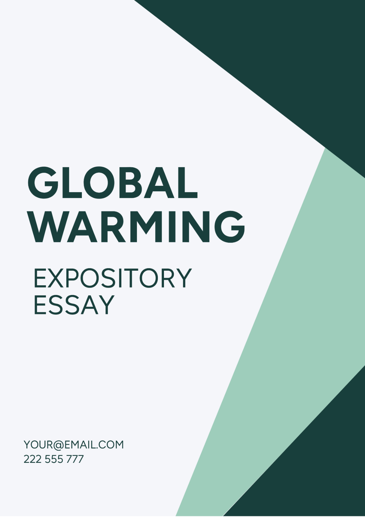 Global Warming Expository Essay - Edit Online & Download