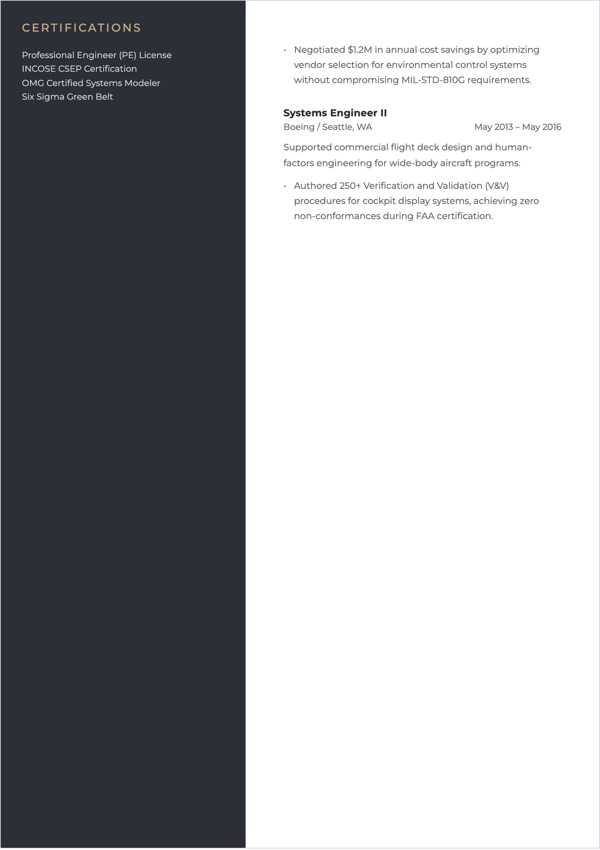 Free Engineer ATS Resume to Edit Online
