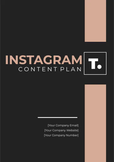 Free Instagram Content Plan Template to Edit Online