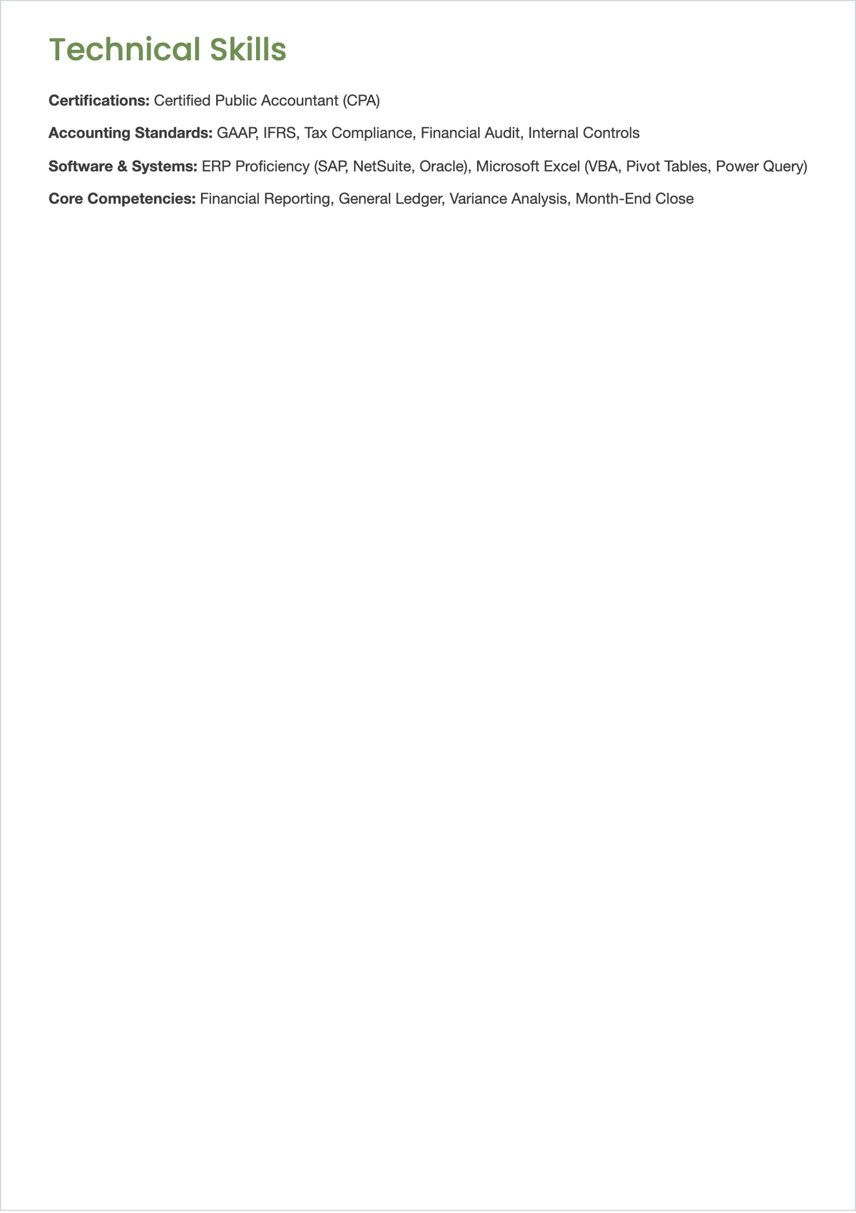 Free ATS Stylish Accounting Resume Template, AI Resume Builder