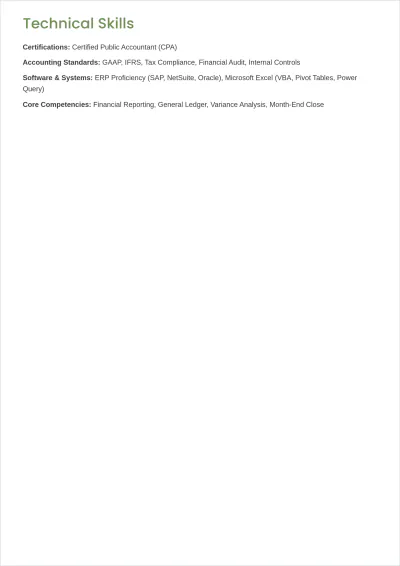 Free ATS Stylish Accounting Resume Template, AI Resume Builder
