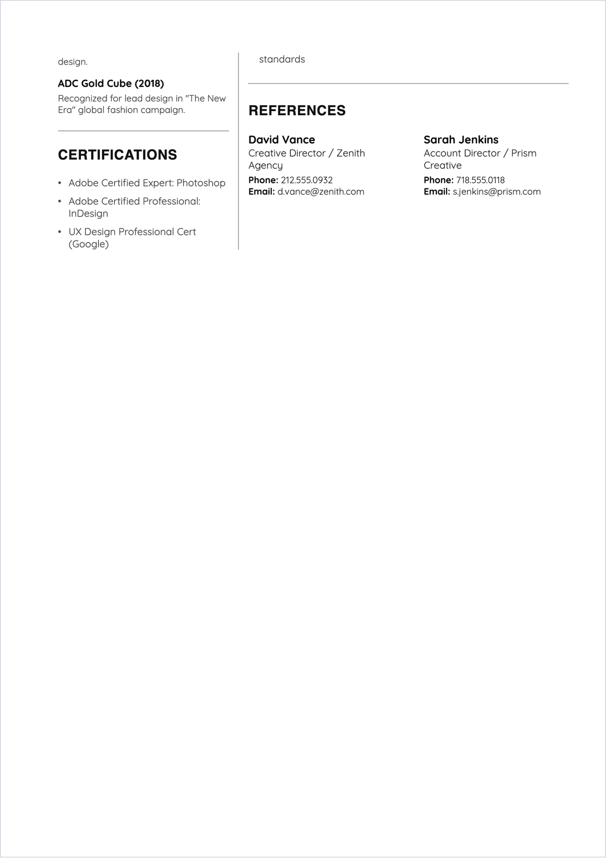 Free Artistic ATS Resume to Edit Online