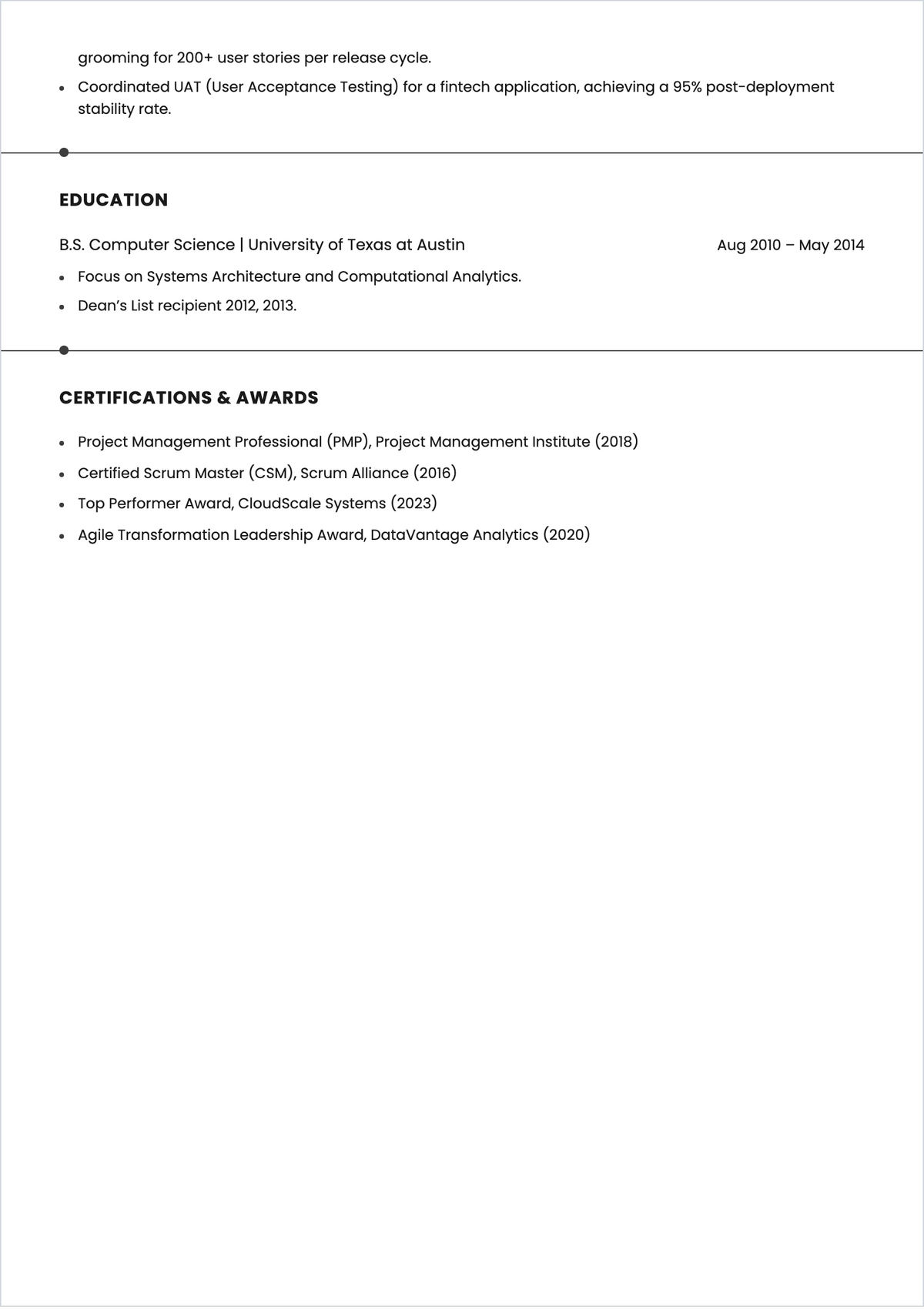 Free Modern ATS Resume to Edit Online