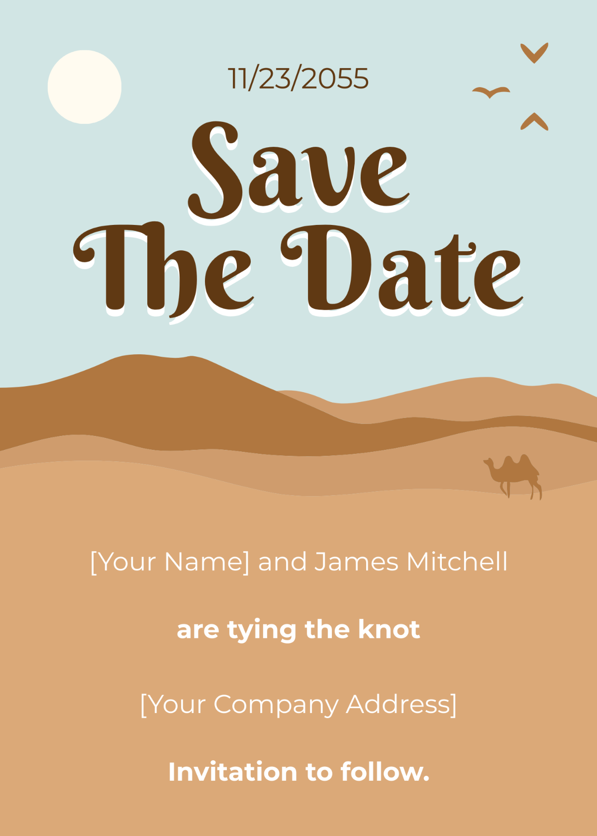 Desert Daydream Save the Date Card