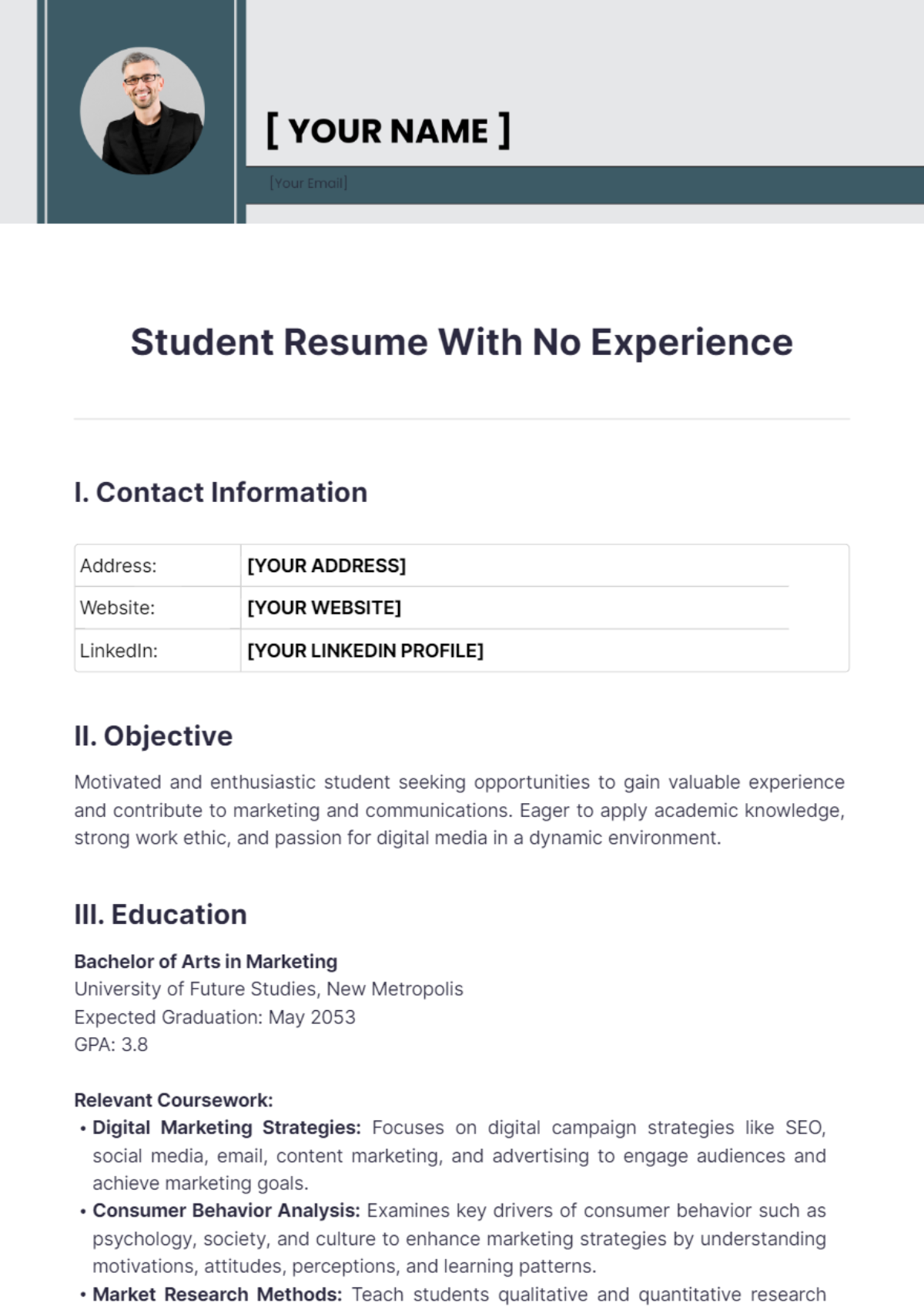 Page 2 Student Resume Templates - Edit Online & Download | Template.net