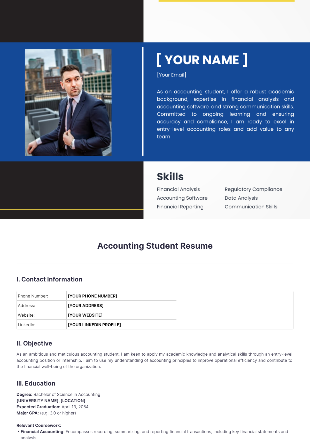 Accounting Student Resume