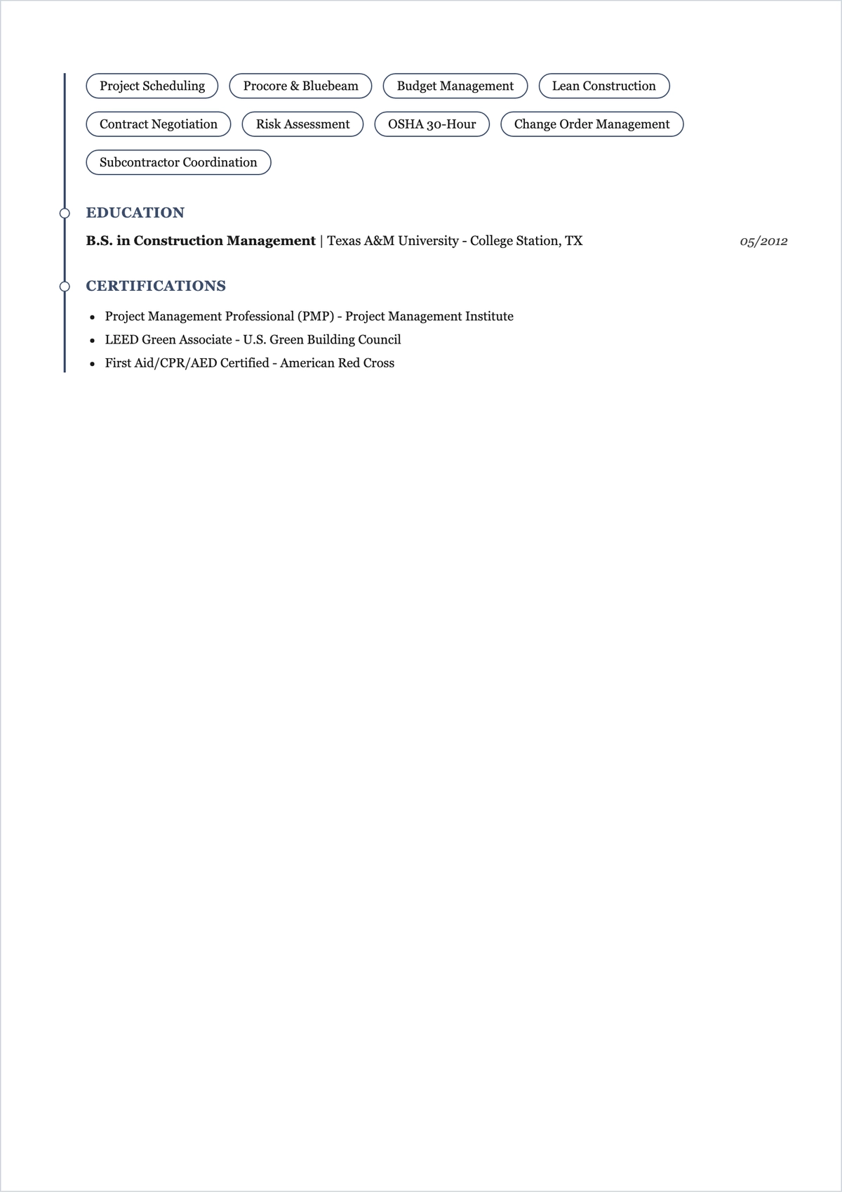 Free Whitespace ATS Resume to Edit Online