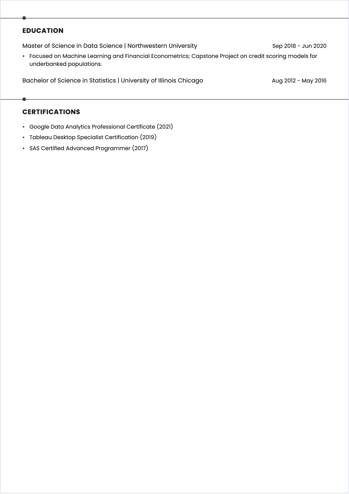 Free Data ATS  Resume to Edit Online