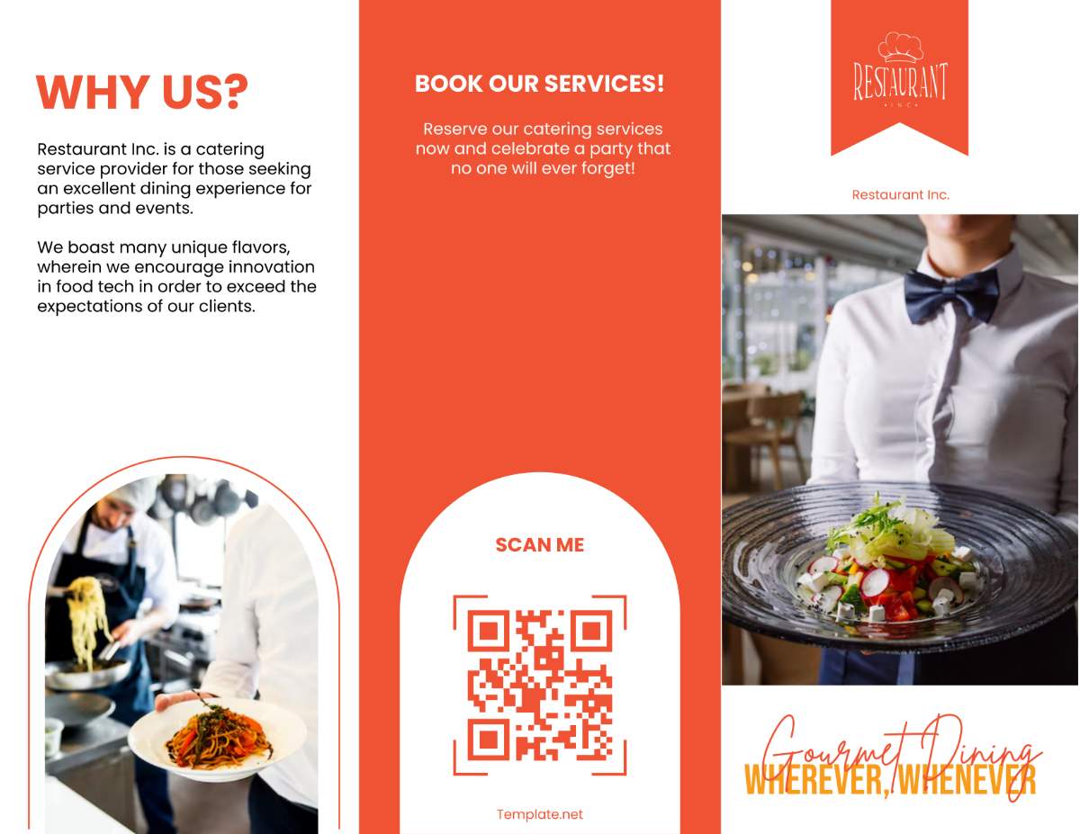 Restaurant Catering Services Brochure Template