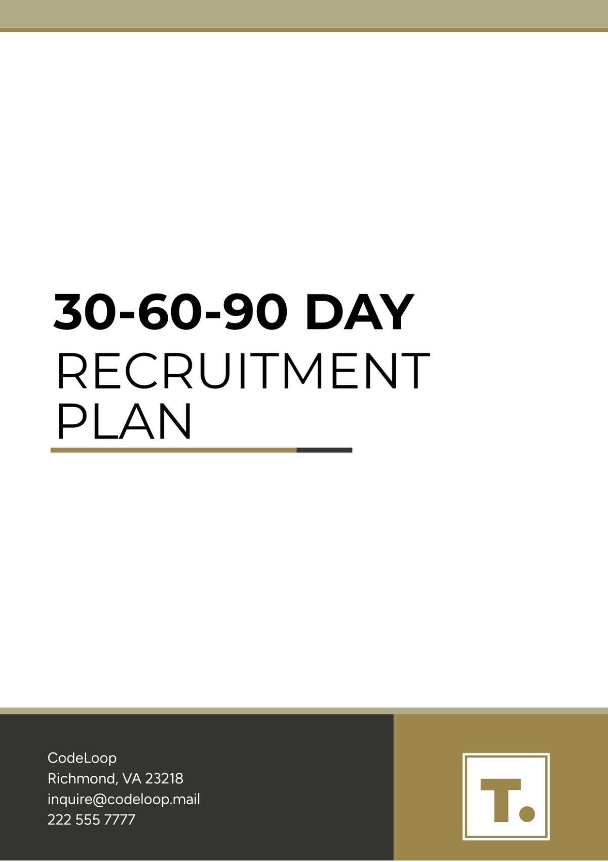 30-60-90 Day Outline Recruitment Plan Template - Edit Online & Download