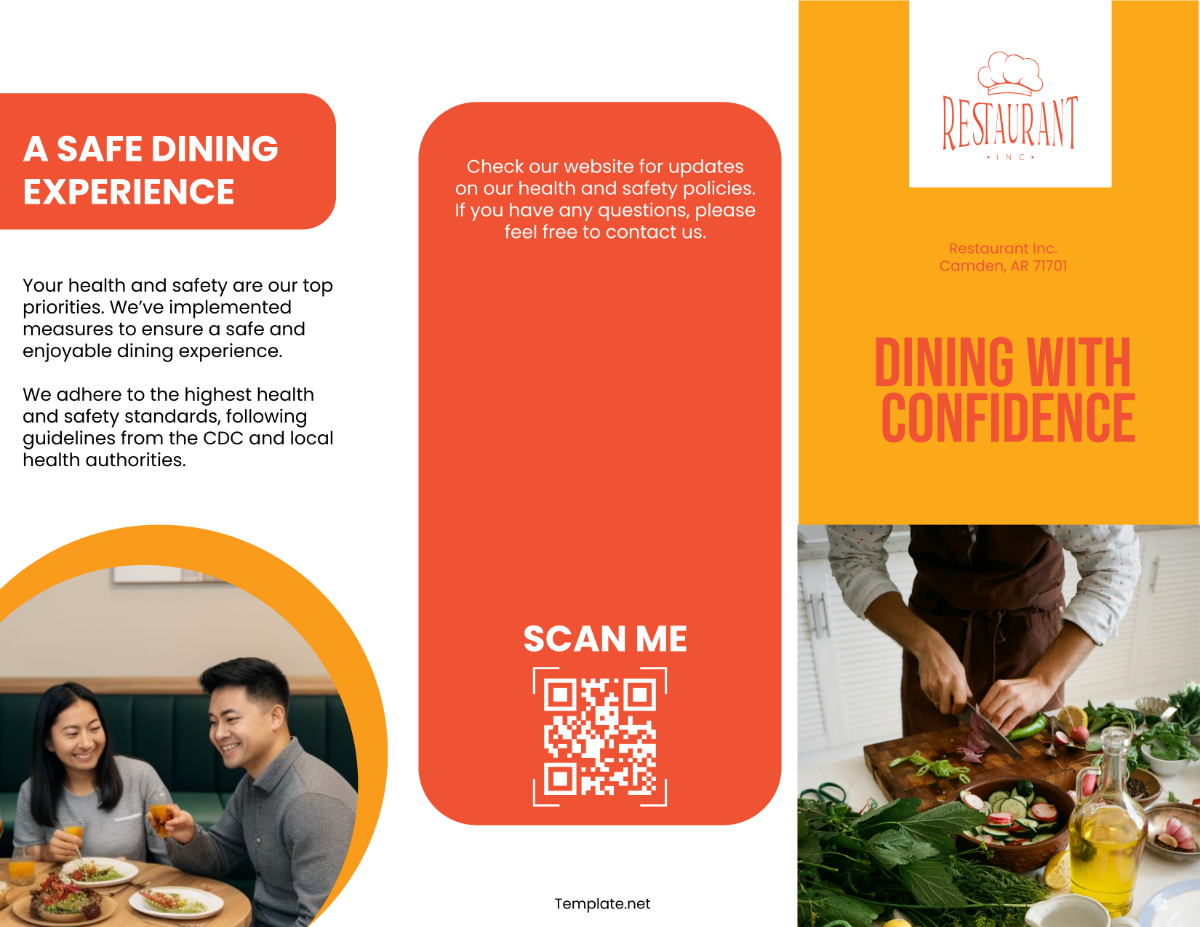Restaurant Health and Safety Brochure Template