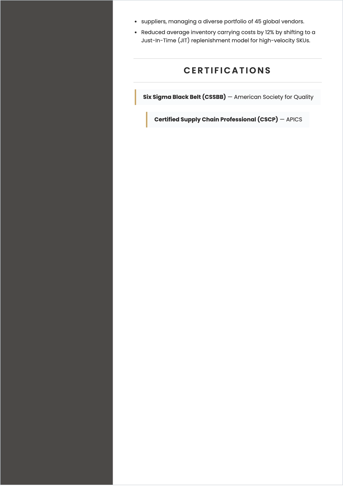 Free Structured ATS Resume to Edit Online
