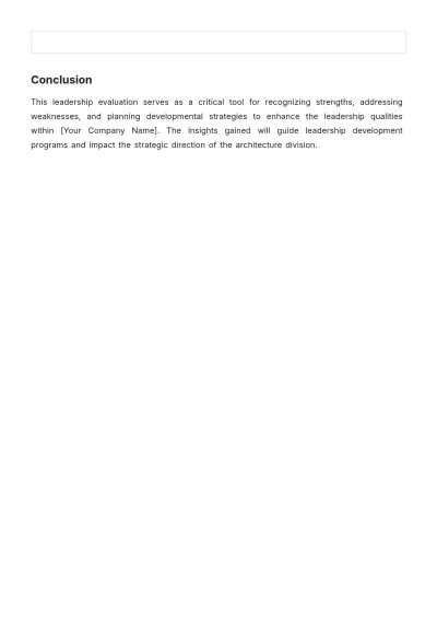 Free Architecture Leadership Evaluation Template to Edit Online