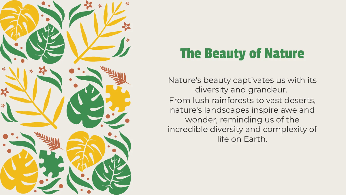 Free World Environment Day Nature Presentation Template to Edit Online