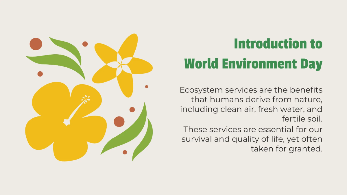 Free World Environment Day Nature Presentation Template to Edit Online