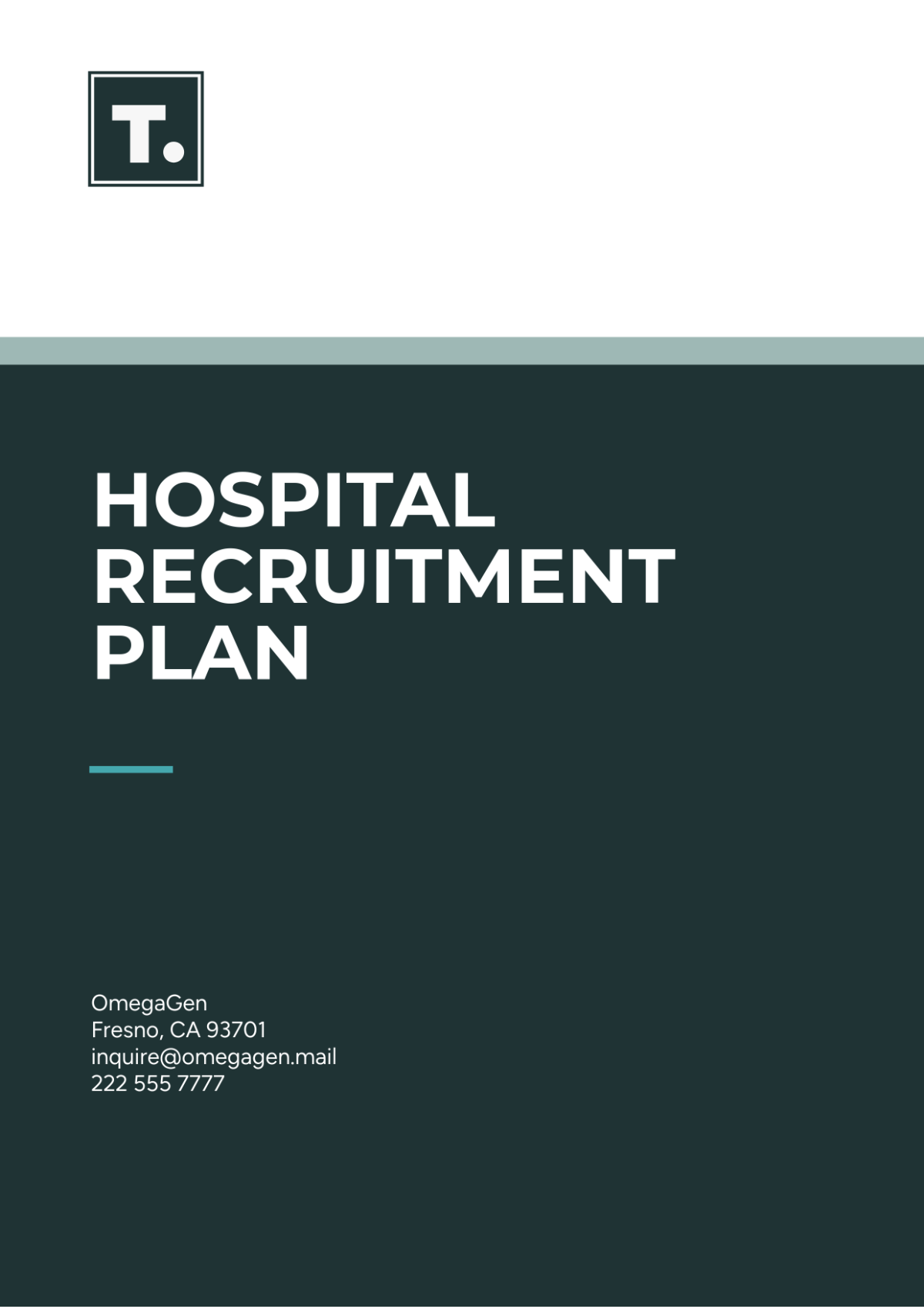 Hospital Recruitment Plan Template - Edit Online & Download