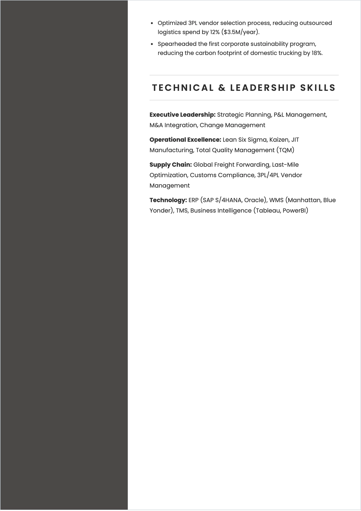 Free Executive ATS Resume to Edit Online