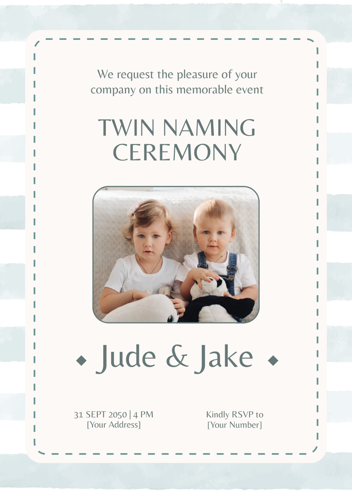 FREE Naming Ceremony Invitation Templates & Examples - Edit Online ...