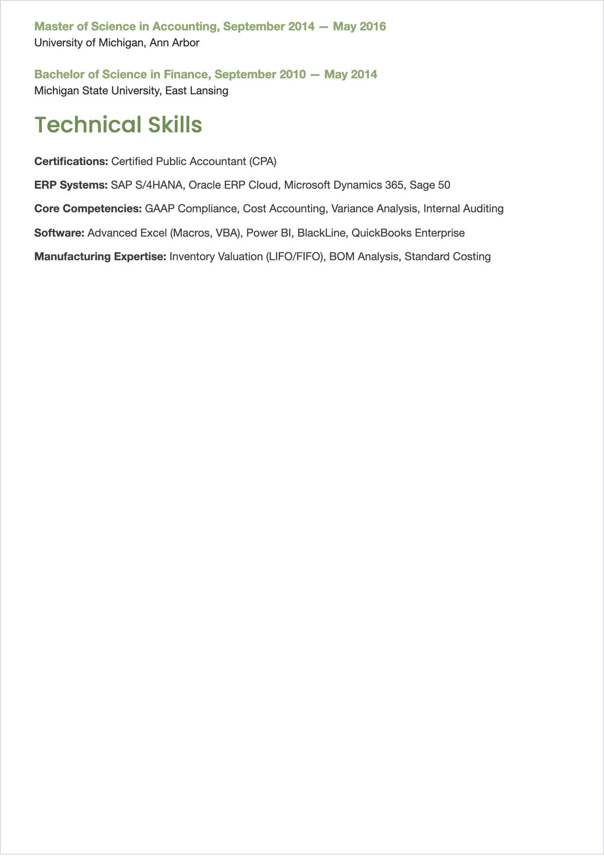 Free ATS Bold Accounting ATS Resume Template, AI Resume Builder