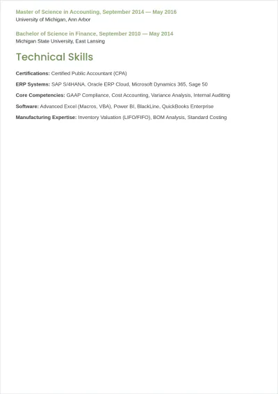Free ATS Bold Accounting ATS Resume Template, AI Resume Builder