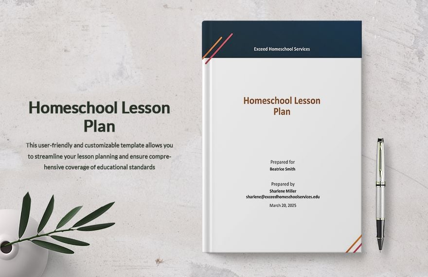 Homeschool Lesson Plan Template