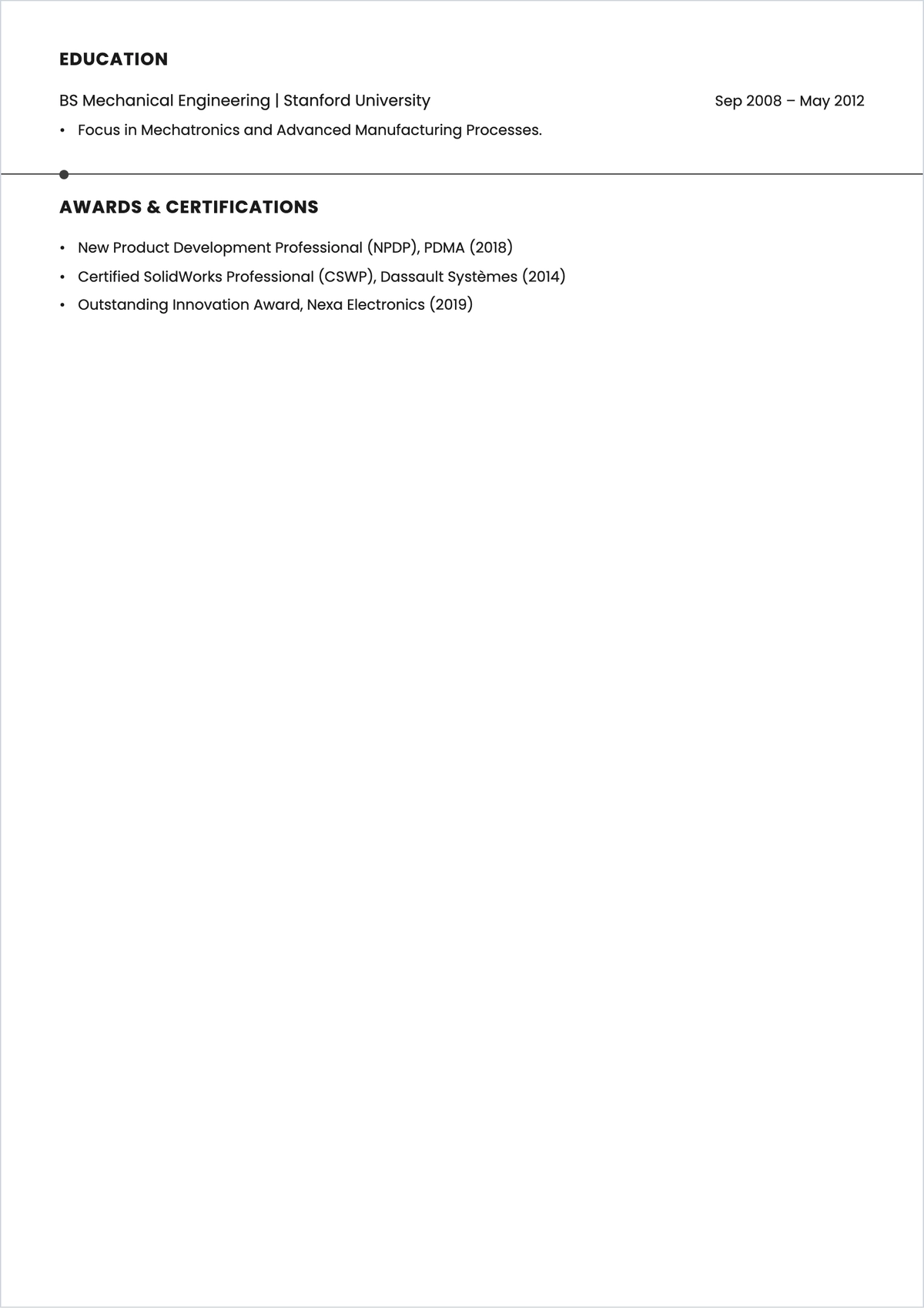 Free Product Developer ATS Resume to Edit Online