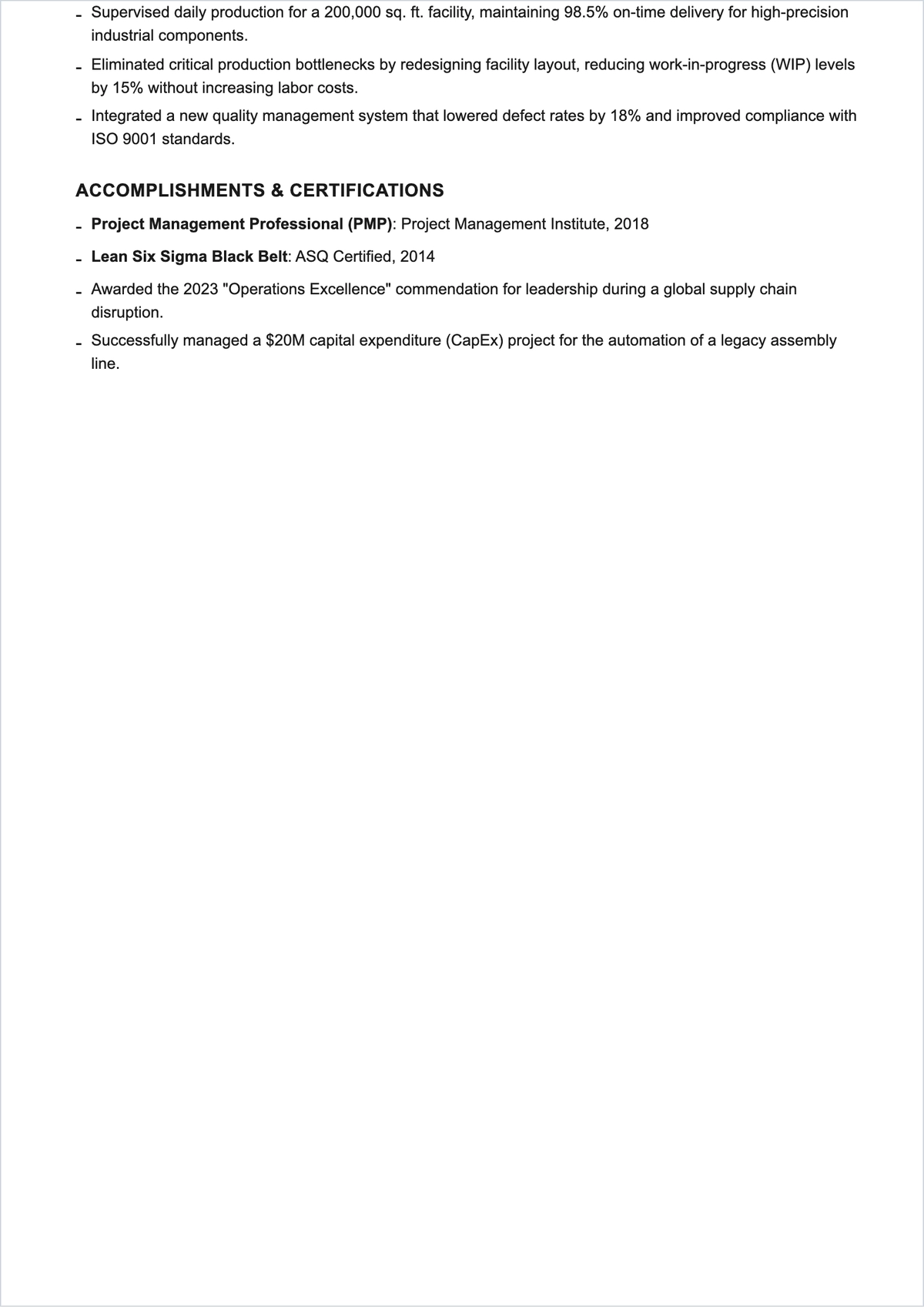 Free ATS Resume For Experienced to Edit Online