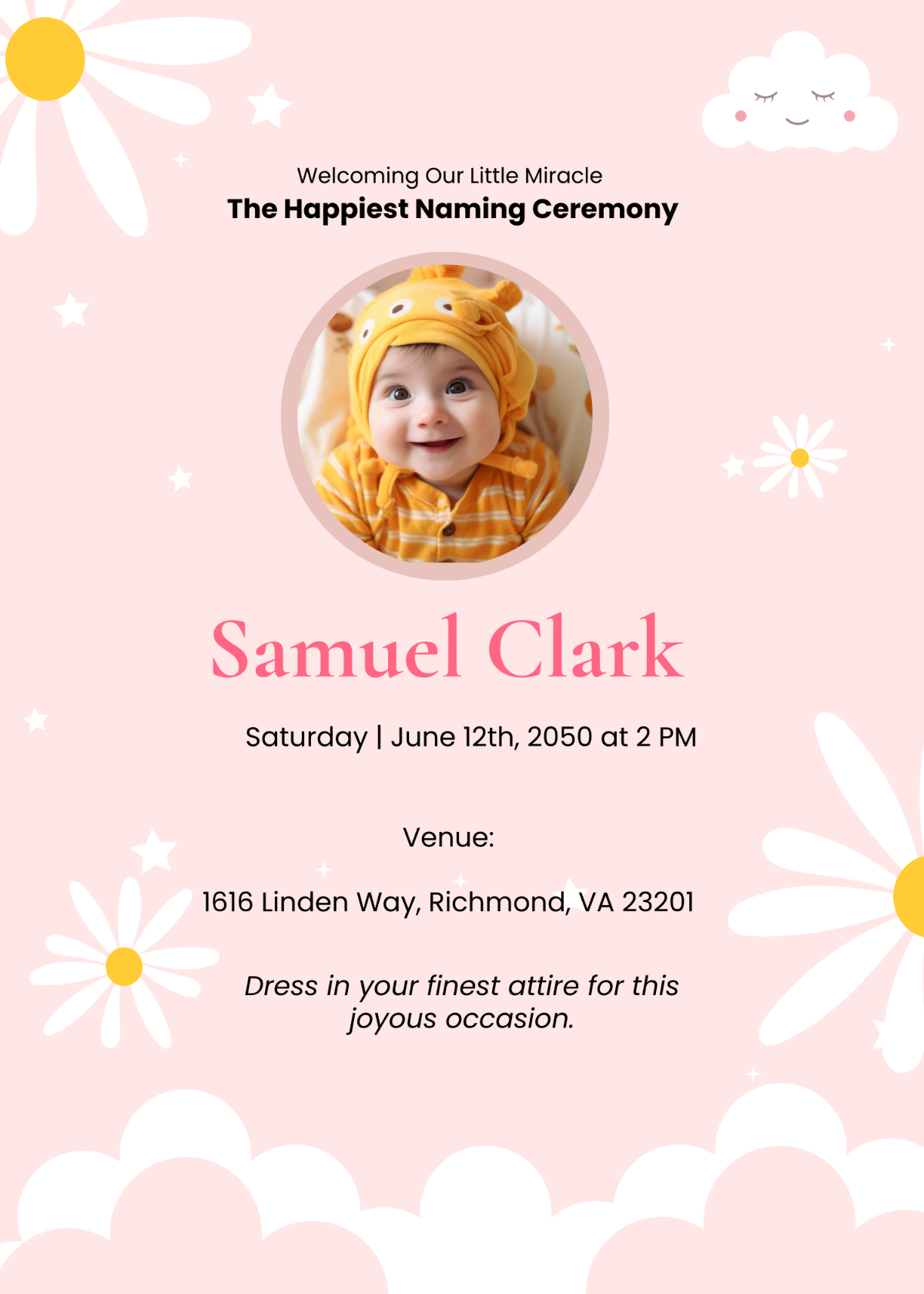 Happiest Naming Ceremony Invitation