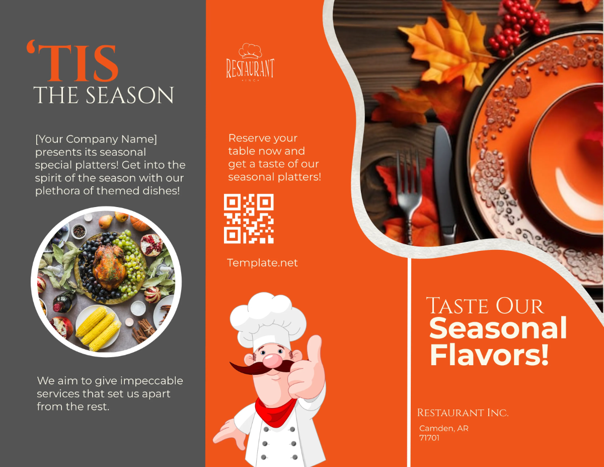 Free Restaurant Brochure Templates Editable And Printable Free Restaurant Brochure Templates Editable And Printable