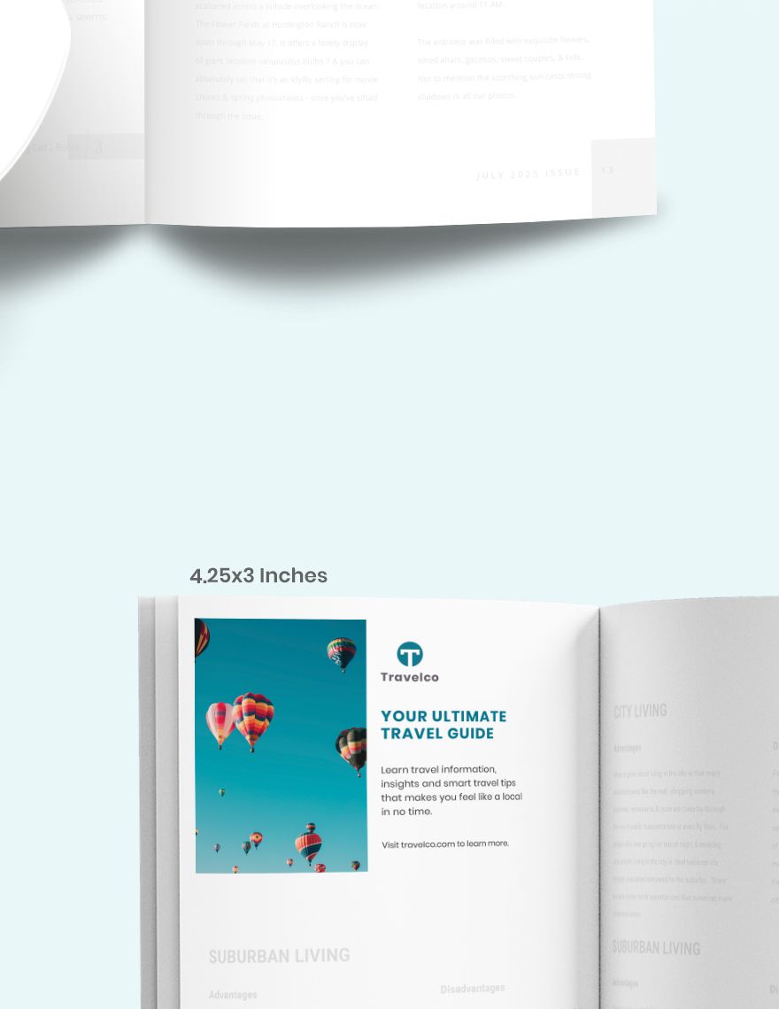 Travel Guide Magazine Ads Template