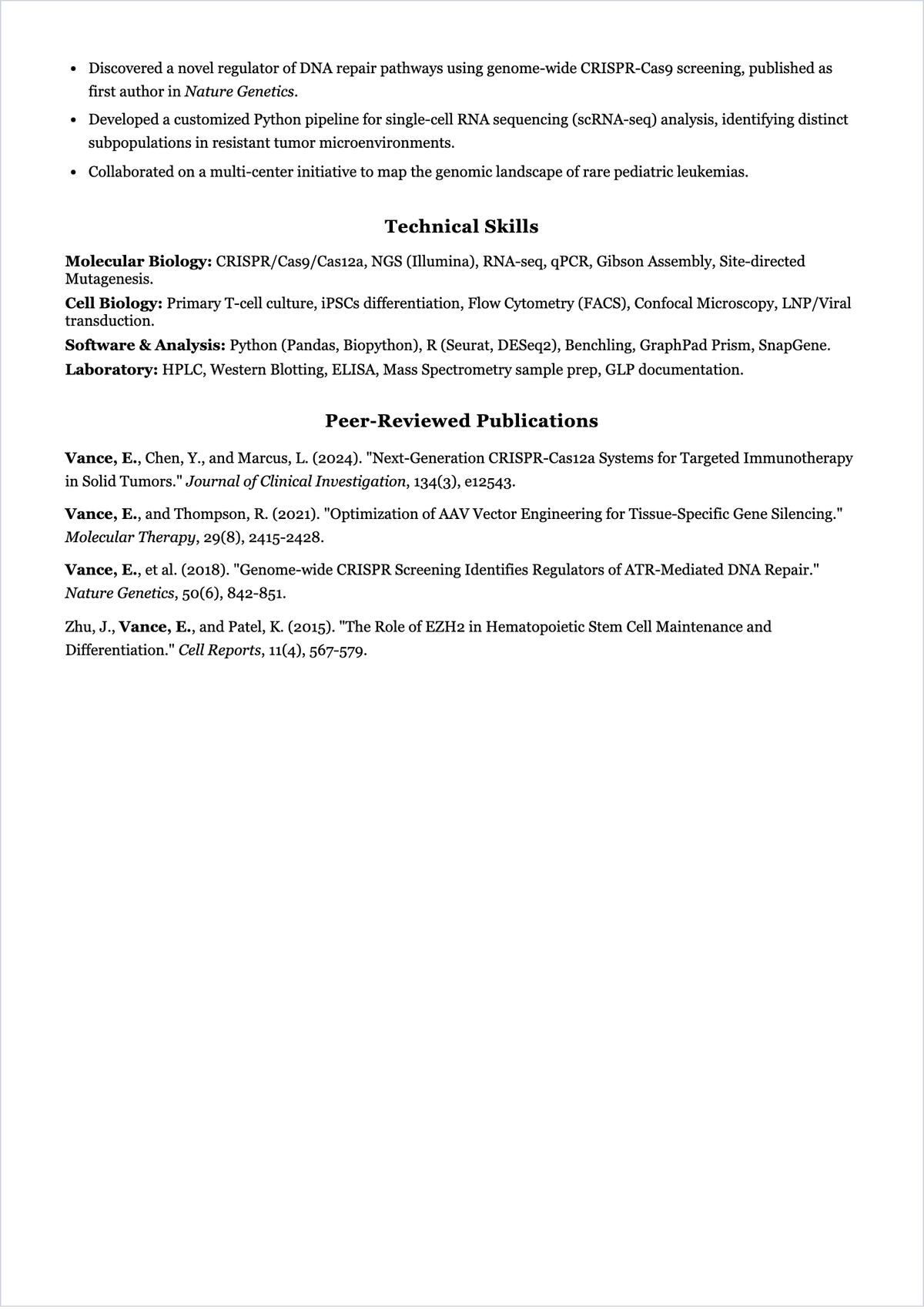 Free Research Scientist ATS Resume to Edit Online