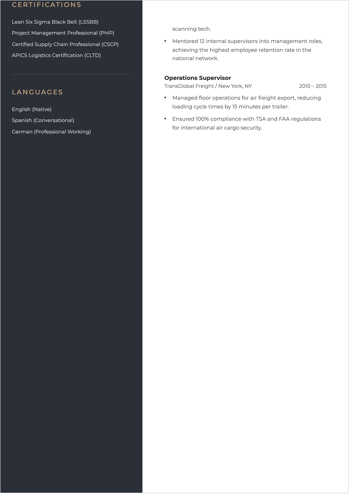 Free ATS Resume With Leadership to Edit Online