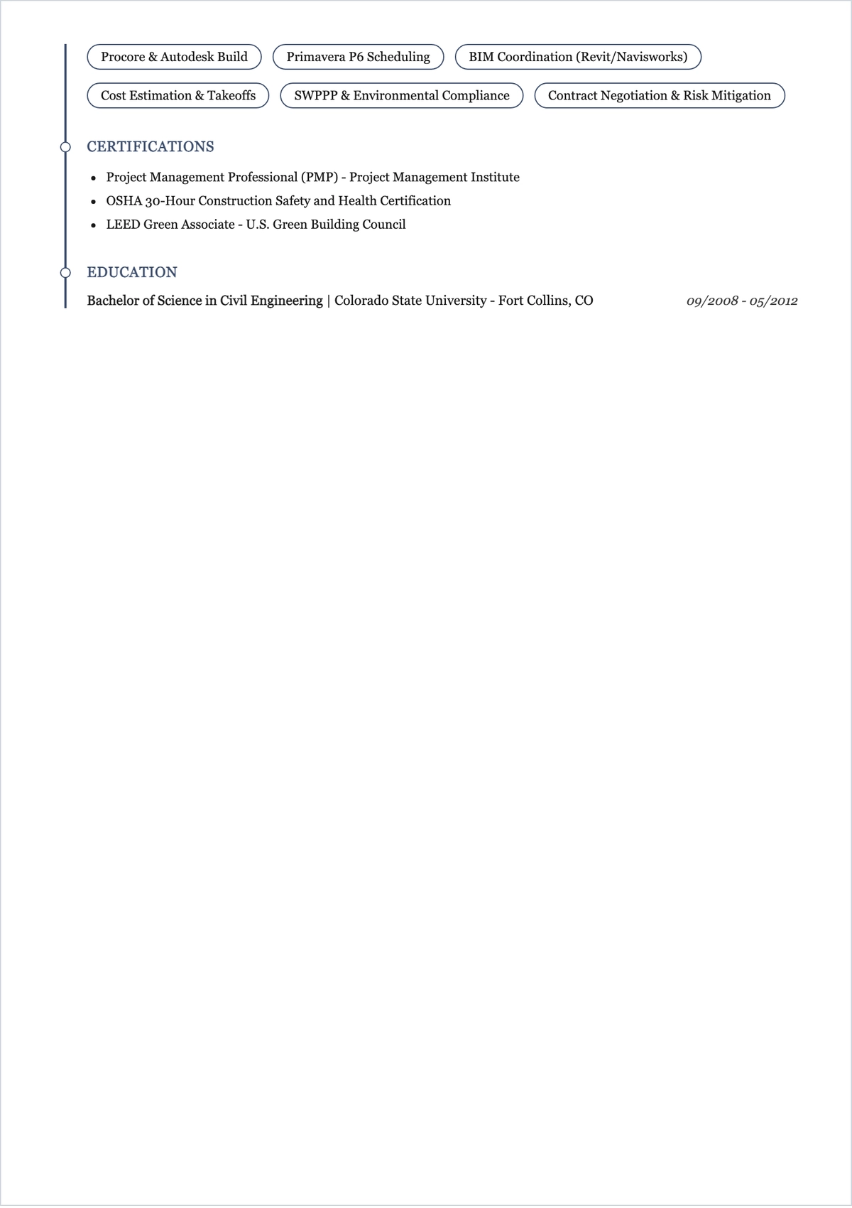 Free Contemporary ATS Resume to Edit Online