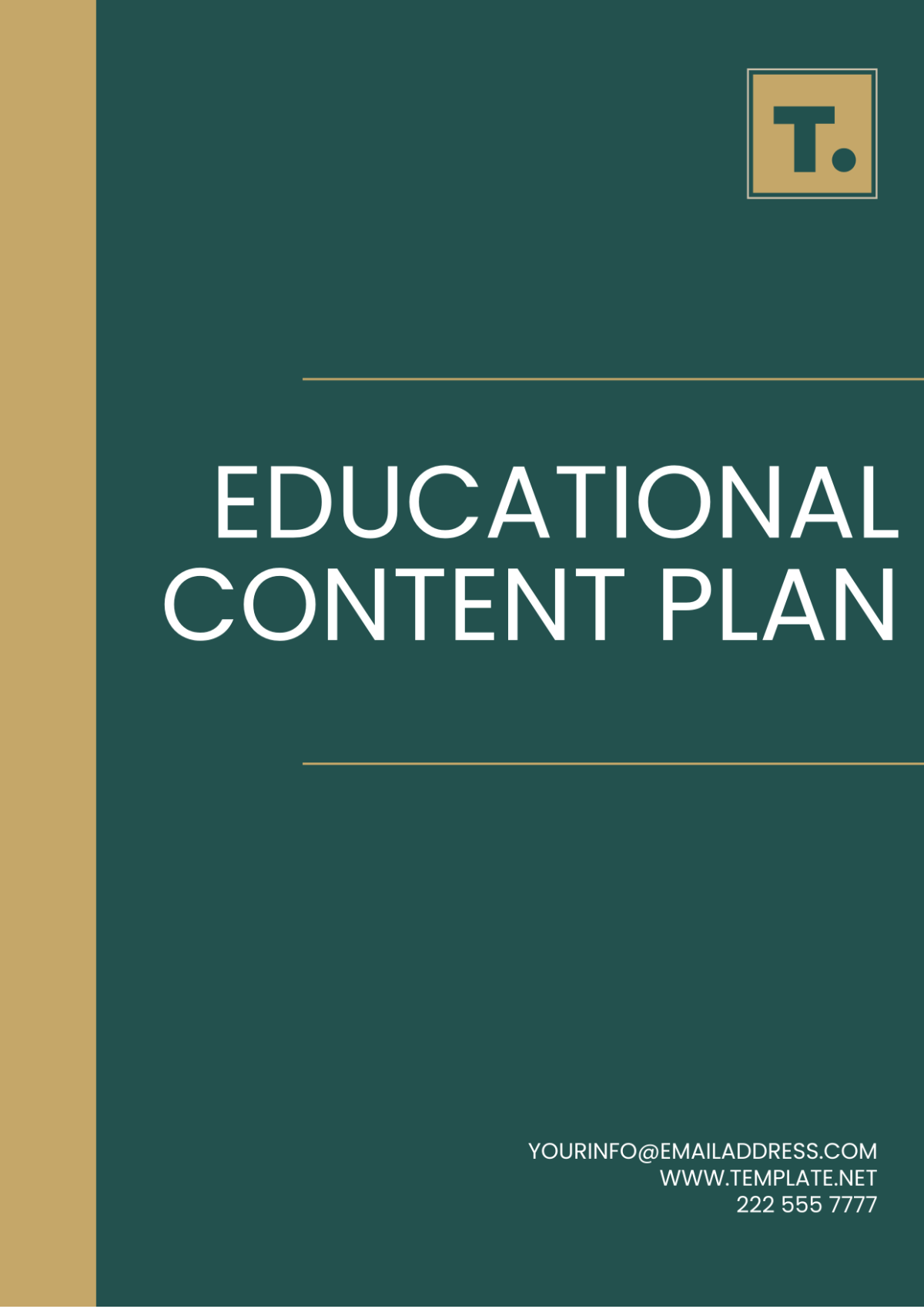 Educational Content Plan Template - Edit Online & Download