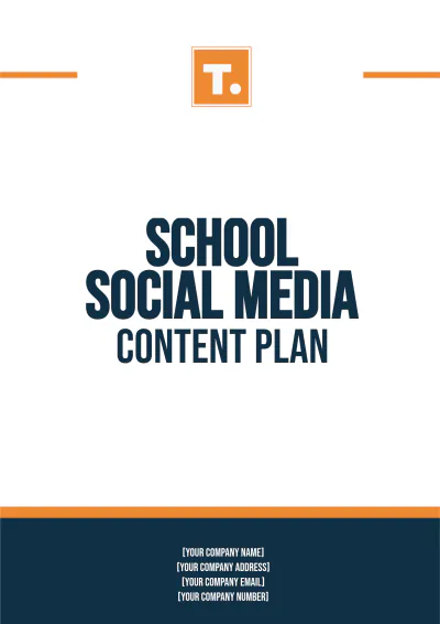 Free School Social Media Content Plan Template to Edit Online