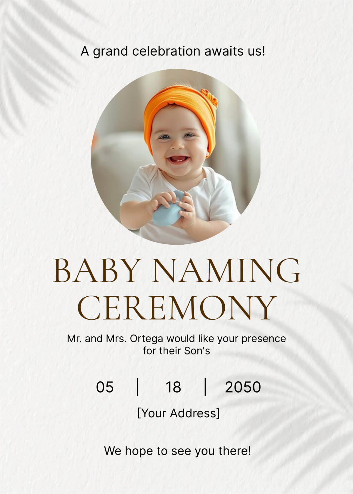 FREE Naming Ceremony Invitation Templates & Examples - Edit Online ...